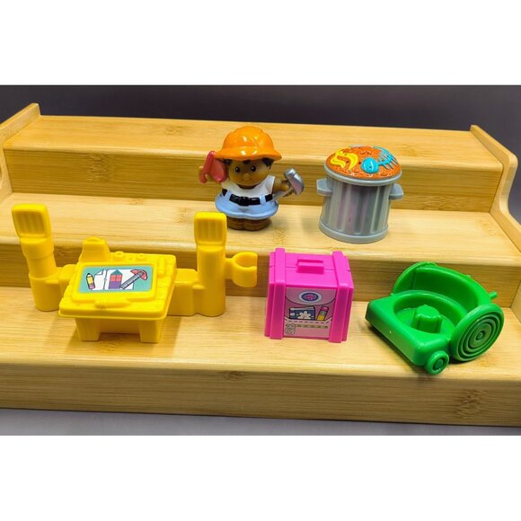 Lot Little People Accessories Wheelchair Luggage Trash Can Drafting Table Chunky - Picture 1 of 11